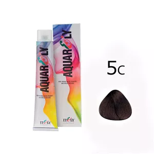 رنگ مو اکوارلی 5Cقهوه ای روشن دودی100 میل تیوپی