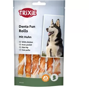تشویقی دنتال سگ با طعم دورپیچ مرغ تریکسی (trixie) 70 گرم