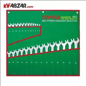 ست آچار یکسر تخت یکسر رینگی 26 عددی تاپ تول مدل GAAA2604