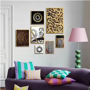 تابلو بکلیت طرح نوشتاری و خطاطی مدل T-2724 مجموعه 7 عددی سایز 40*60*10 