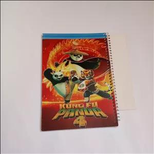 دفتر مشق طرح پاندا کنگ فو کار (با جلد طلقی اکلیلی)