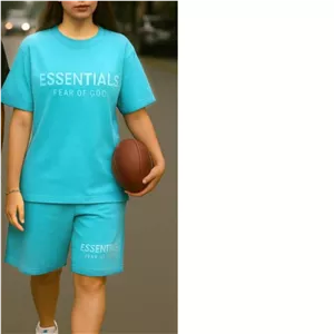 ست تیشرت شلوارک ESSENTIALS آبی L