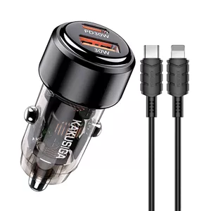 شارژر فندکی کاکوسیگا تایپ سی به لایتنینگ مدل KSC-1176