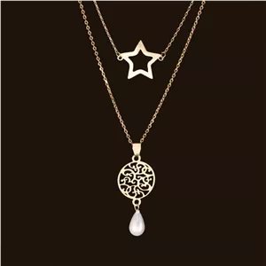گردنبند طلا 18 عیار زنانه گالری طلای مهر D9743 2.3 