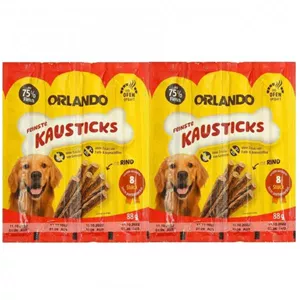 تشویقی مدادی سگ اورلاندو با طعم گوشت گاو بسته 4 عددی