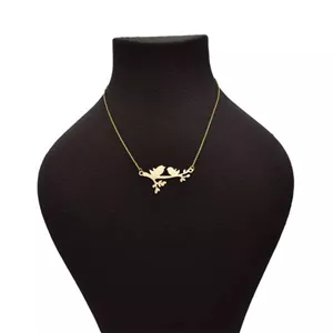 گردنبند طلا 18 عیار زنانه گالری طلای مهر طرح گنجشک 518D2965 1.400 