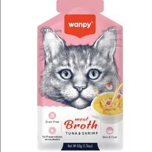 سوپ گربه ونپی با طعم ماهی تن و میگو وزن 50 گرم