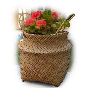 گلدان خمره ای حصیری بزرگ