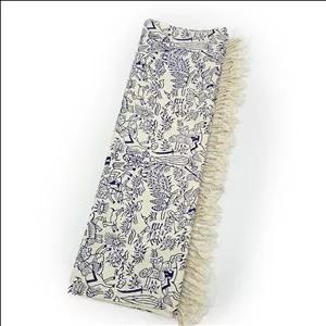 رومیزی رانر قلمکار طرح چوگان سرمه‌ای