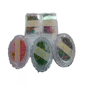 دیزاین گل خشک طراحی ناخن قوطی بزرگ دونه ای