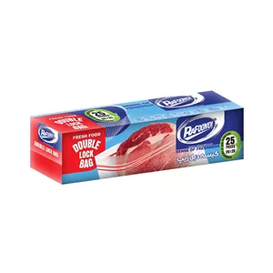 کیسه دبل زیپ متوسط 20*25 رافونه 25 عددی