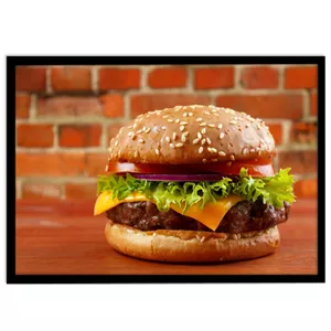 تابلو نوری بکلیت طرح فست فود چیز برگر مدل B-S1065 ابعاد 50*70*10
