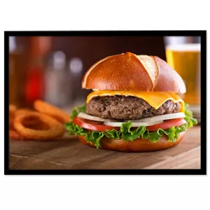 تابلو نوری بکلیت طرح فست فود چیز برگر مدل B-S1055 ابعاد 50*70*10
