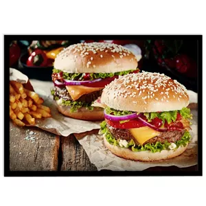 تابلو نوری بکلیت طرح فست فود چیز برگر مدل B-S1046 ابعاد 70*100*10