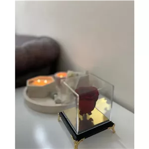 باکس گل رز جاودان طرح فرشته قرمز