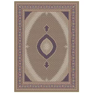 فرش مشهد طرح 722834 رنگ گردویی سایز 2.5*3.5