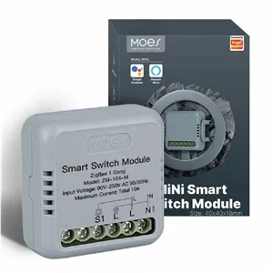 مینی رله پشت کلیدی هوشمند MOES مدل WM-ZM تک پل 10 آمپر WiFi