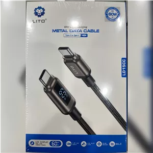کابل شارژ 2سر تایپ سی 30 وات برند LITO مدل LD15CC