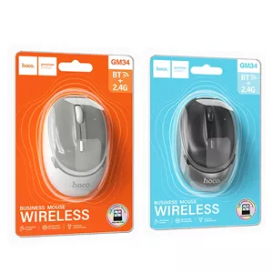 ماوس بی‌سیم هوکو مدل silent GM34 خاکستری
