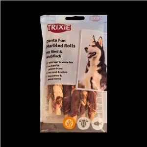 تشویقی سگ فلورایدی با دورپیچ گوشت گوساله و ماهی برند Trixie تریکسی 6 عددی