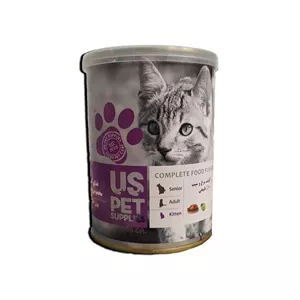 کنسرو یو اس پت بچه چربه 400گرمی با طعم مرغ و سیب طبیعی