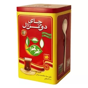 چای دو غزال اکبر قوطی ساده 450 گرمی