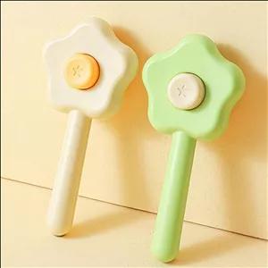 برس تخلیه مو مدل ستاره رنگ کرم نارنجی