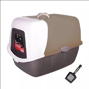 ظرف خاک گربه مسقف جورج همراه با بیلچه