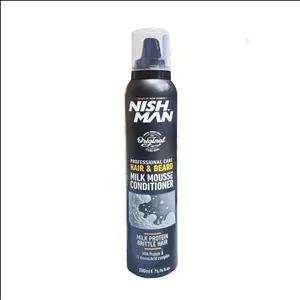 موس نرم کننده مو و ریش نیشمن NISHMAN مدل موس شیر 200 میل ؛ ترکیه