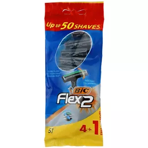 تیغ 2لبه صابون دار Flex2 بیک (5 عددی)