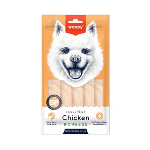 بستنی سگ ونپی با طعم مرغ و پنیر بسته 5 عددی
