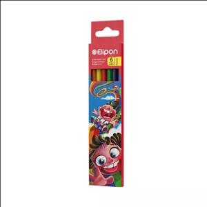 بسته مداد رنگی 6تایی مقوایی طرح بالون - کد 8120614