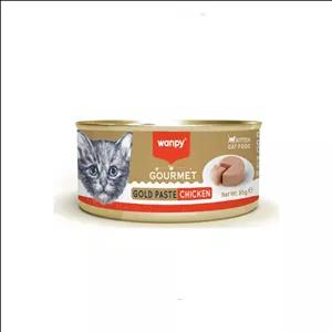 کنسرو غذای بچه گربه ونپی مدل گورمت با طعم مرغ Wanpy Kitten Gourmet Gold Paste With Chicken وزن 85 گرم