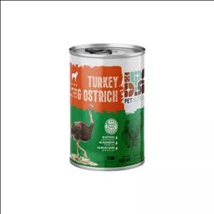 کنسرو سگ دی پی اس نچرال با طعم گوشت بوقلمون و شترمرغ وزن 400 گرم