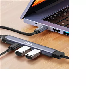 هاب 4 پورت USB-C الدینیو مدل DS-34C