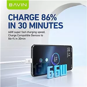 کابل شارژ تایپ سی BAVIN مدل CB356