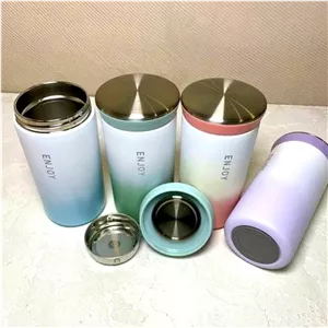 تراول ماگ اینجوی ۳۰۰ میل در پیچی فیلتر دار پاستیلی کرم