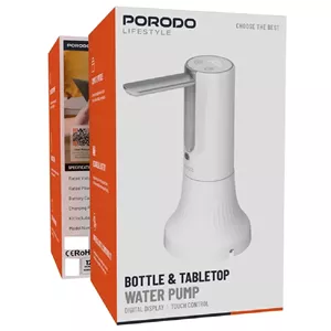 پمپ آب دسکتاپ شارژی پایه دار پرودو مدل BOTTLE&TABLETOP PD-LFDTWD-WH