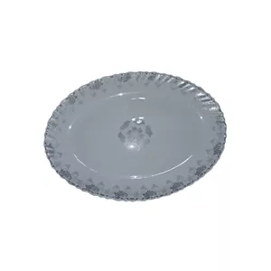 دیس بیضی 1 عددی اپال سفید طوسی