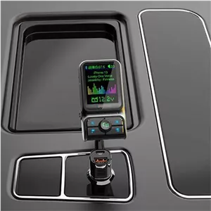 شارژر فندکی Porodo Dual Port Car Charger FM Transmitter PD 36W QC 18W | بلوتوث 5.0نمایشگر