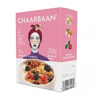 موسلی بادام و کرن بری چاربان – 250 گرمی
