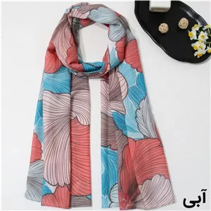 شال زنانه مدل نخی جدید بهاره طرح نایسی کد ana-3085 آبی