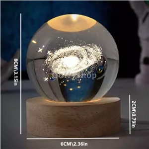 گوی شب خواب شیشه ای تزیینی طرح کهکشان