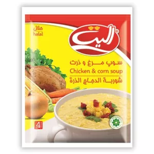 سوپ نیمه آماده مرغ و ذرت الیت