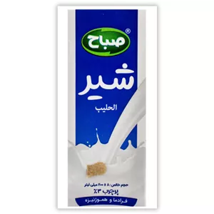 شیر پاکتی نی دار پر چرب 200میل صباح