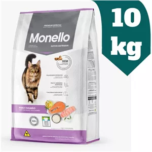غذای خشک گربه مونلو Monello مدل عقیم شده Sterilised طعم بوقلمون و سالمون وزن 10 کیلوگرم