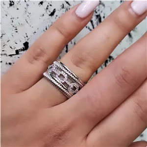 انگشتر دخترانه طرح کارتیر نگیندار کد509151063
