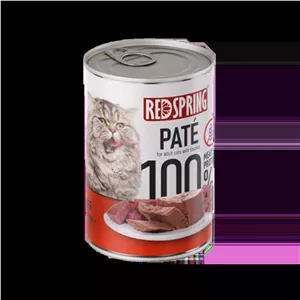 کنسرو گربه برند redspring رداسپرینگ پته بدون غلات طعم گاو 400 گرم