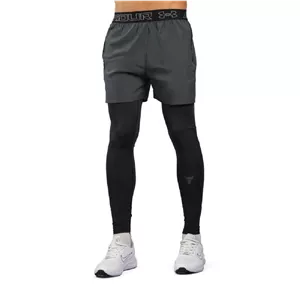 شلوارک و لگ سرهمی ورزشی مردانه آندر آرمور مدل Heat Gear-187230 طوسی تیره XL