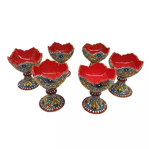 کاسه میناکاری مدل شفق بسته 6 عددی